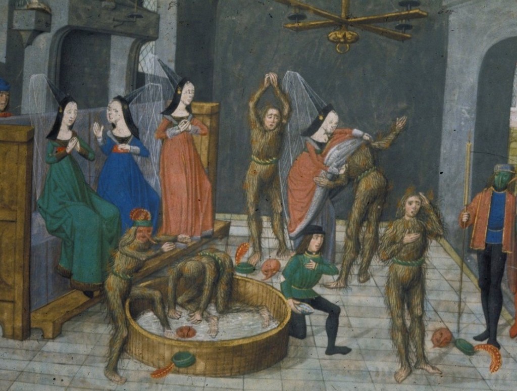 Le bal des Ardents (Les chroniques de Froissard, Bruges, 1483)